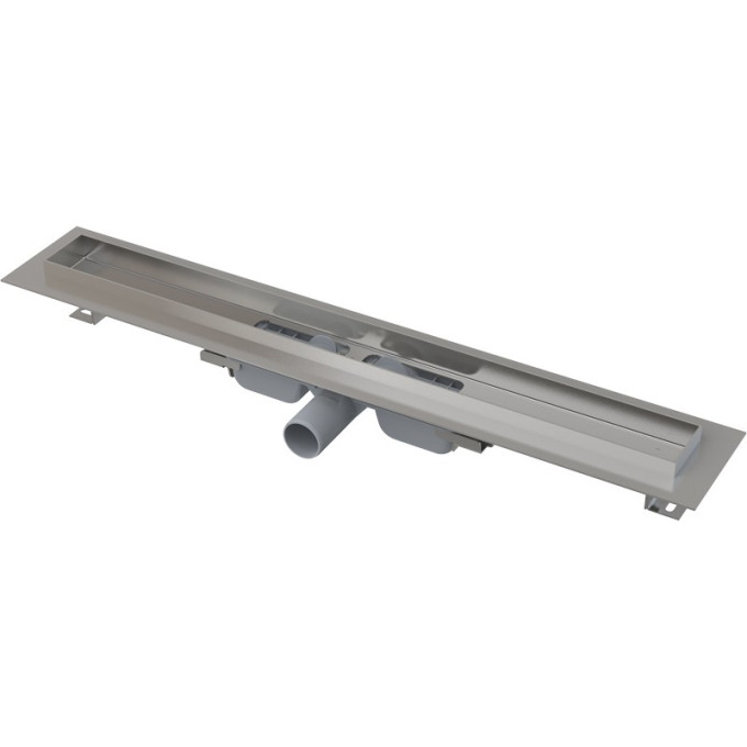 Водоотводящий желоб ALCAPLAST APZ106-1050 PROFESSIONAL с порогами для цельной решетки, низкий, горизонтальный слив