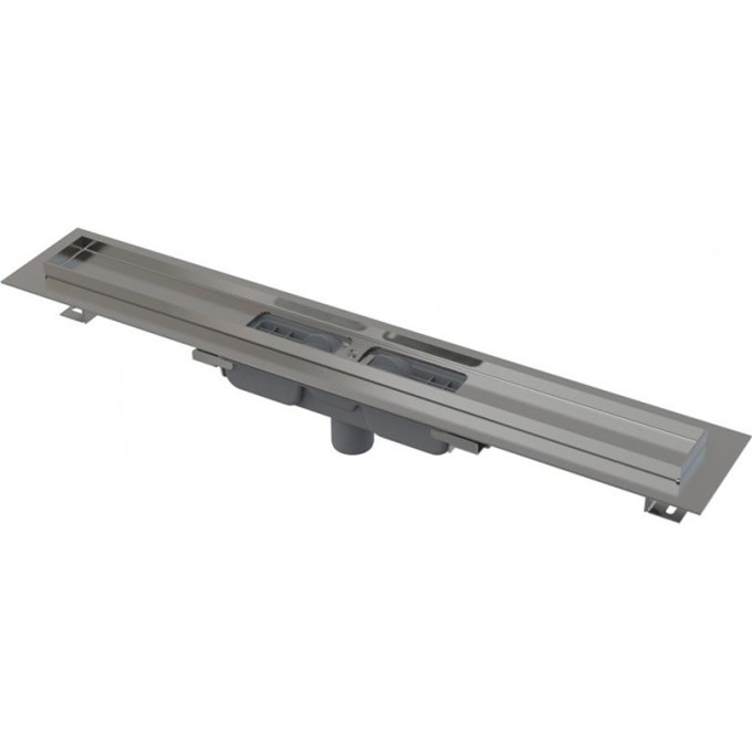 Водоотводящий желоб ALCAPLAST APZ1101-950 с порогами для перфорированной решетки, низкий, вертикальный сток